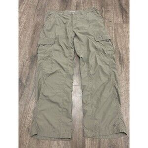 Columbia Pants Mens Large Khaki Nylon Insect Blocker Cargo Hiking 30" Inseam